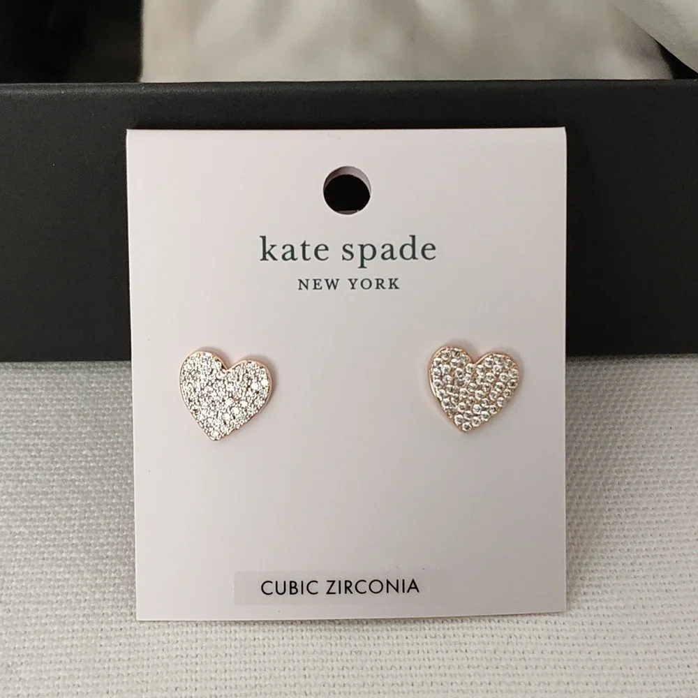 New Kate Spade Heart Earrings Set